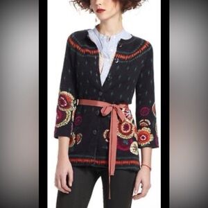 Anthropologie Sparrow Floral Beaucaire Cardigan.
